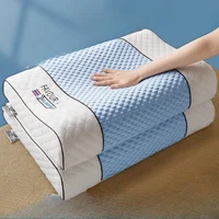 Ice coolingTechnology Thai Natural Latex Pillow Slow Rebound Health Care Memory Foam Pillow Orthopedic Pillow Neck Protector 1PC 1