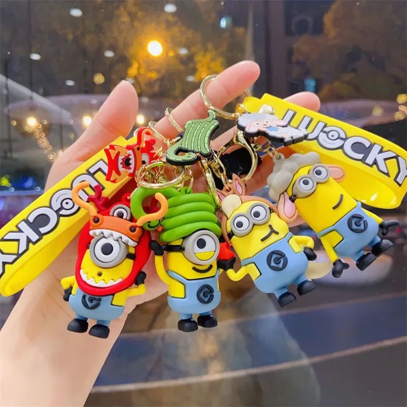 

Minions twelve zodiac series men and women new creative cute and interesting cartoon doll car keychain bag decoration pendant