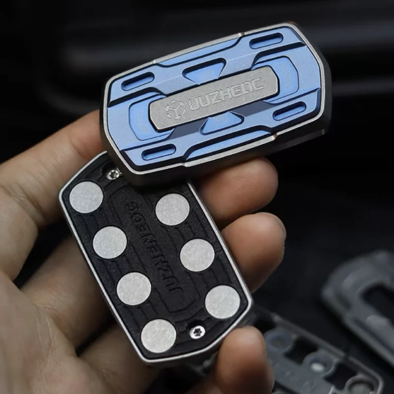 EDC JUZHEN Unlimited Fidget Pushing Slider Anxiety Stress Relief Crisp Sound Metal Spinner Decompression Fingertip Push Card Toy