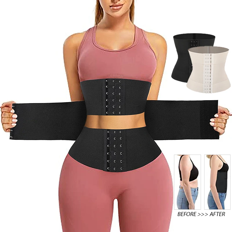 WomenWaistTrainerShapersBandageWrapCinchersLowerBellyFat