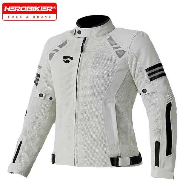 Women's Motorcycle Jacket Summer Breathable Mesh Motorcycle Riding Jacket Windproof And Anti Drop Motorbike Jacket Women