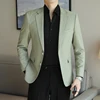 2024 New High-end All-in-one Handsome Wedding Casual Men's Two Button Suit Fashion Boutique Slim Suit Single West Coat  S-5XL 4
