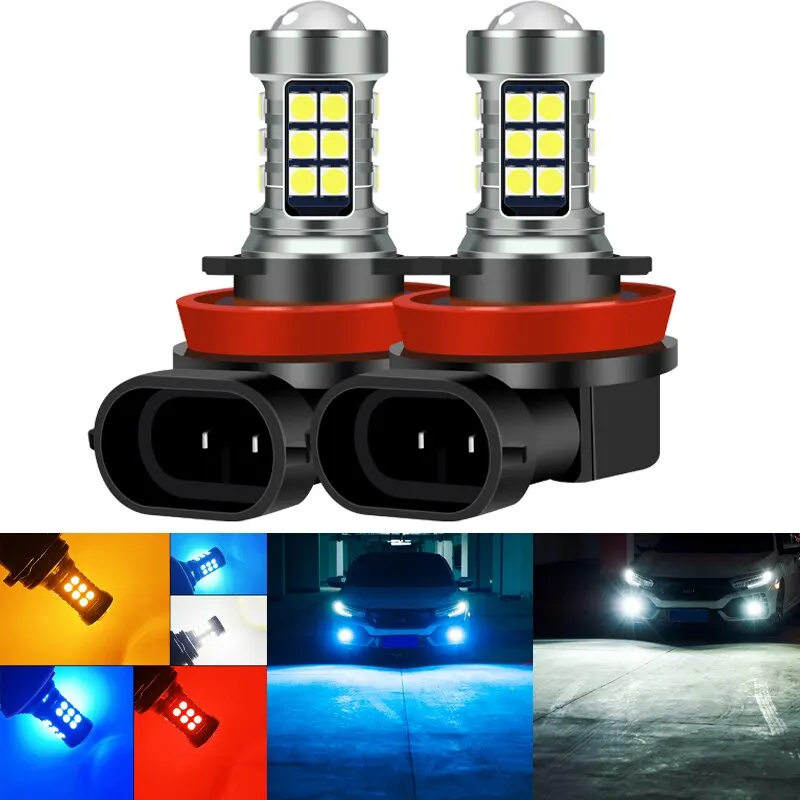 LED Light LED Bulb Fog and Headlight Bulbs 2pcs H8 H11 LED Car Fog Lamp H7 9005 HB3 9006 HB4 H9 H8 Bulbs Auto Anti Fog Lamps Car Driving Running Light DRL 12V