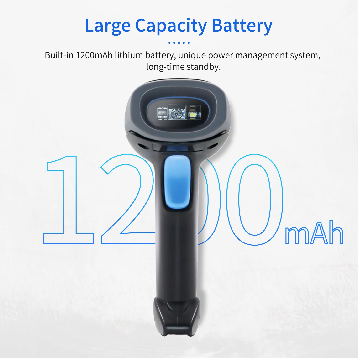 Handheld Barcode Scanner 1D/2D/QR Code Scanner 2.4G Wireless & USB Wired Bar Code Reader Compatible with Windows Mac Linux