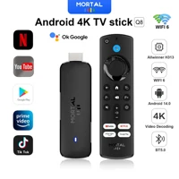 Android TV Stick Mortal Q8 Global Version Voice Remote Android14 8K 4K Video Wifi6 Netflix YouTube Fast streaming Fire TV stick 1