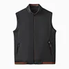 [Double-sided wear] Italian luxury classic autumn men's all-in-one simple stand-up collar high-end warm sleeveless vest 2