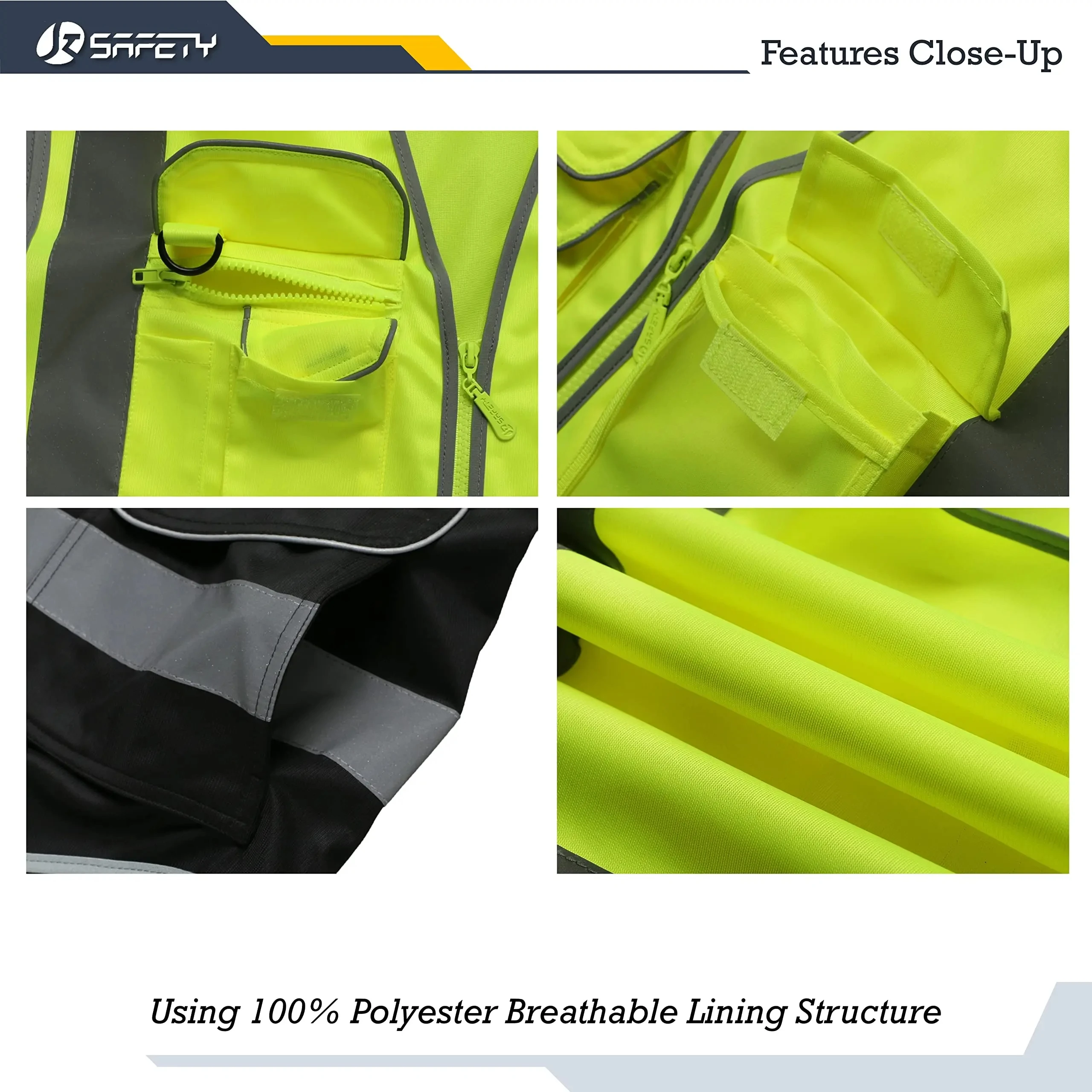 Reflective Safety Vest High Visibility XXXL Security Protection Working Vest Motorcycle Jacket Waistcoat Summer