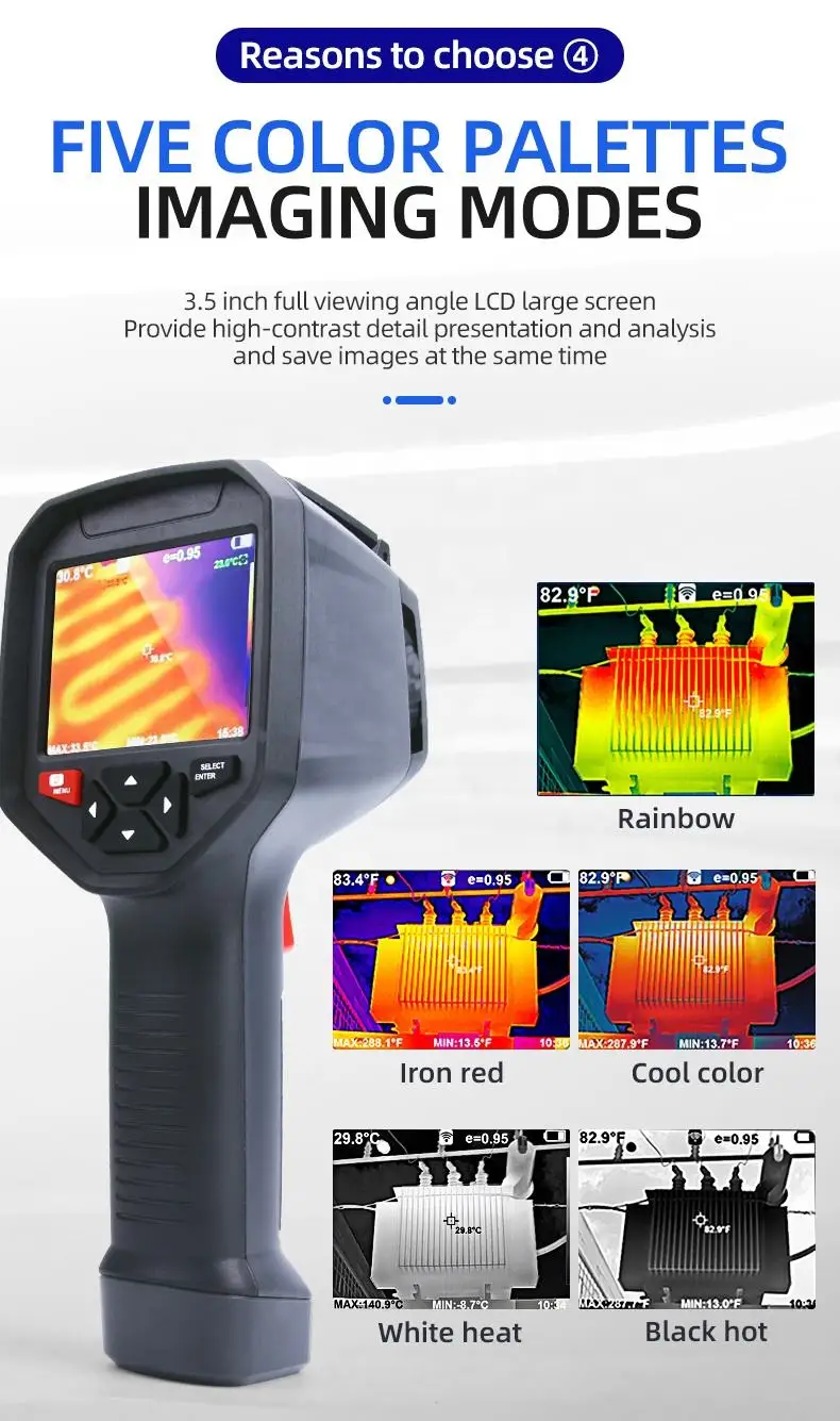 HT-A10 Thermal Imaging Camera 256X192 Pixel 3.5" LCD Screen Thermal Camera WiFi