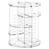 Rotating Makeup Organizer,360° Degree Spinning Make Up Stand,Large Capacity Clear Cosmetic Organizer,Adjustable Display Durable 1