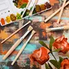 Set of 6 Stencil Paint Brushes with Bristle Hair And Wooden Handles, Ideal for DIY Crafts Including Watercolor, Oil, And Acrylic 5