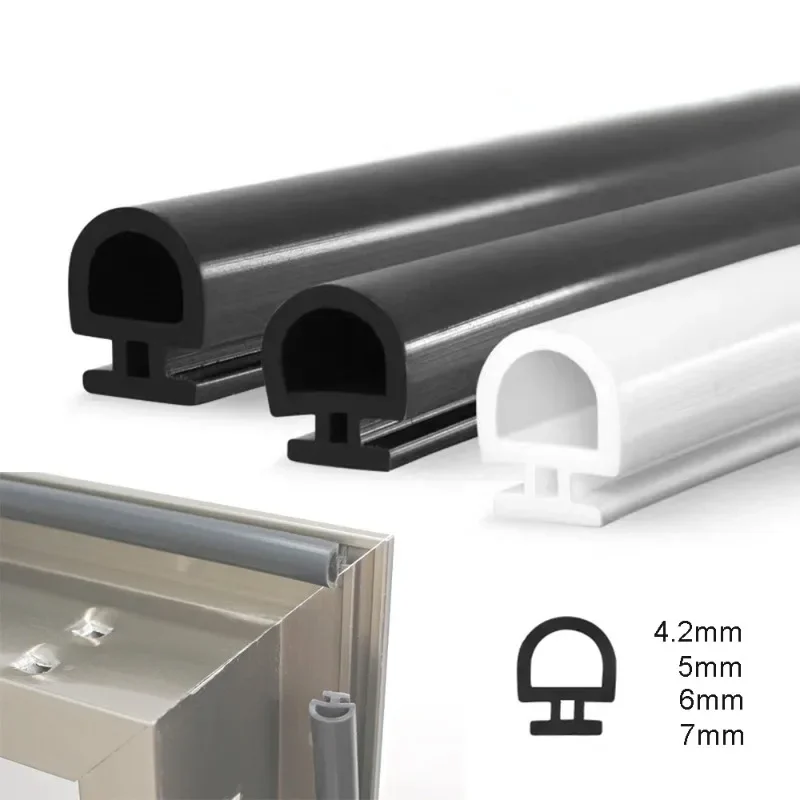 Tira de Vedação de Silicone para Porta e Janela Plástico Selado Junta Weatherstrip Ponte Alumínio Largura Inferior Economia de Energia mm mm mm