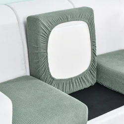Luxury Stretch Sofa Seat Slipcovers - Elegant Cushion Protectors for Home and Office Decor (Green)