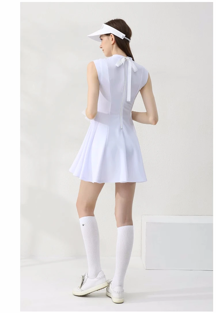 Autumn golf women's tennis dress suit with short skirt and short sleeves Han version tailored fit women's golf clothing