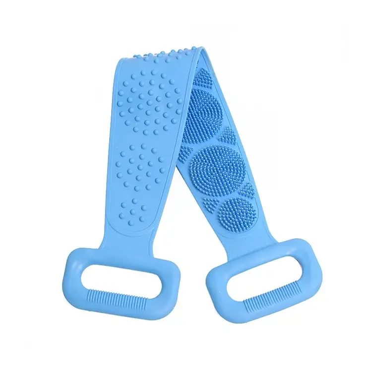 Silicone Body Scrubber  Massage Brush - Bath Towel Shower Belt for Skin Exfoliation