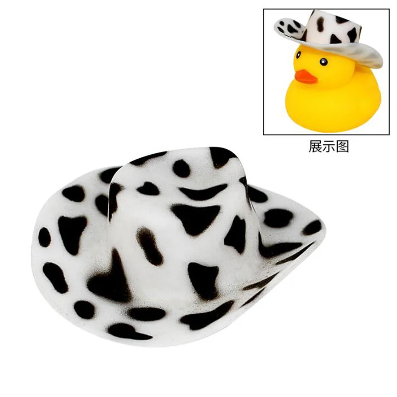 Cute Rubber Duck Accessories Decorations Mini Sunglasses Necklace Scarf Earphone Crown Hat Car Dashboard Decorations Bath Toy 6
