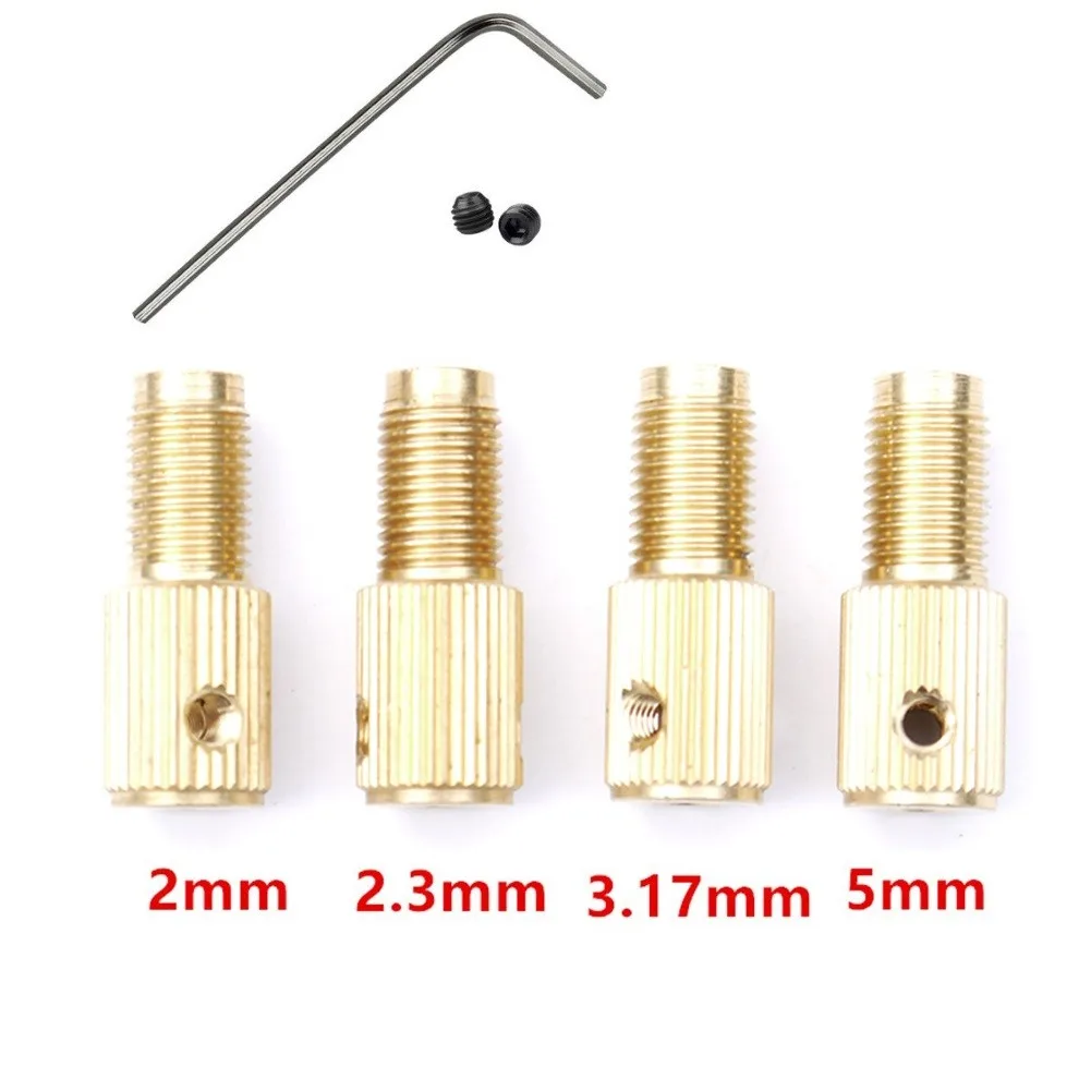 

Copper Drill Chuck Shaft Self-Tightening Mini Brass Drill Clamp Chuck Connecting Rod Power Tool Parts M8-2/2.3/3.17/5mm
