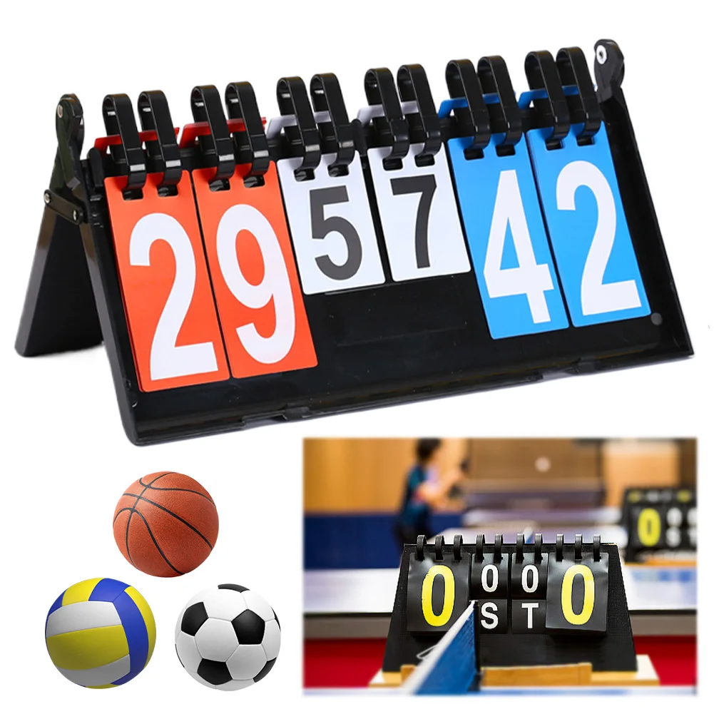 Tabletops Scoring Board Portable Tabletops Scoreboard Flipper MultiSports Score Flip Scoreboard Easily Flip Score Keepers Board sports scoreboard
