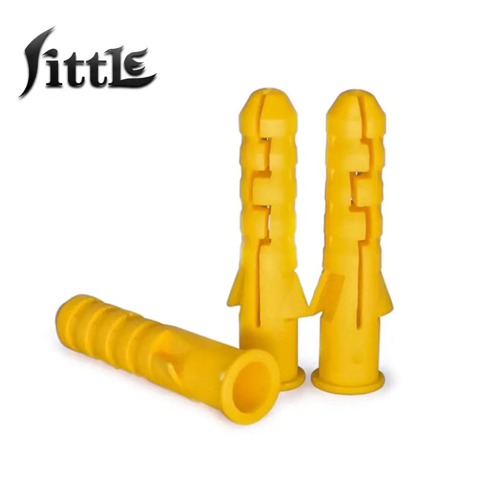 M6 M8 M10 Ribbed Plastic Anchor Plastic Expansion Pipe Wall Plug Rubber Plug Expansion Screw Wall Anchor 20/30/50/100/200 Pcs drywall anchor kit,drywall anchor,expansion plugs,hollow wall anchor set,plastic wall anchor