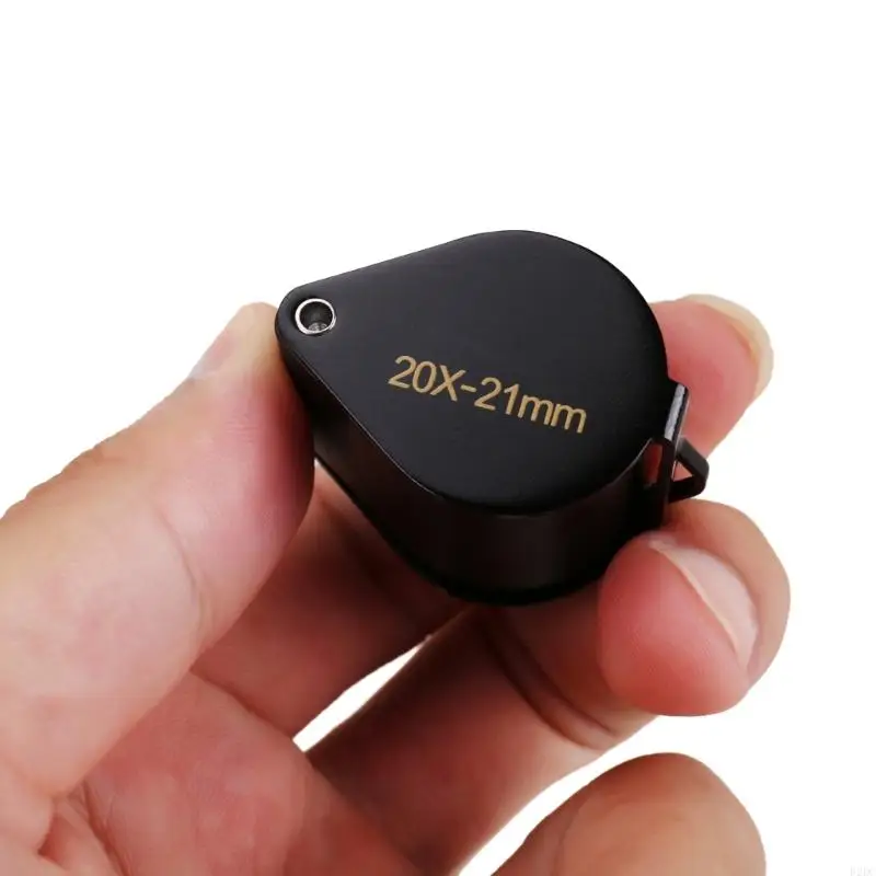 02DC Handheld Magnifying Glass 10X/15X/20X/30X Magnifying Lens Eye-Loupe Magnifier for Science Inspection Jewelry Coin Stamps