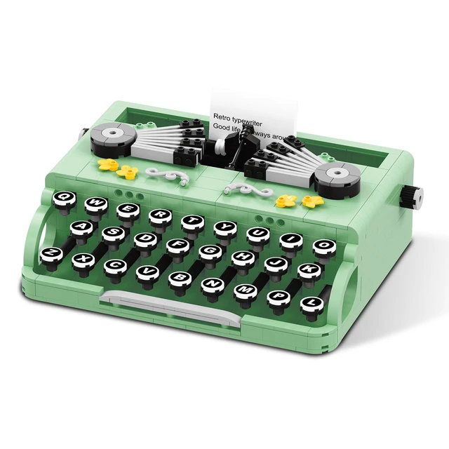 2079 PCS Retro Typewriter Building Blocks Bricks Marking Machine Keyboard  66886 Kids Writing Machine Gift Toy Compatible 21327 - AliExpress