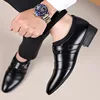 Classic Leather Shoes for Men Slip on Pointed Toe Oxfords Formal Wedding Party Office Business Casual Dress Shoes for Male2023 3