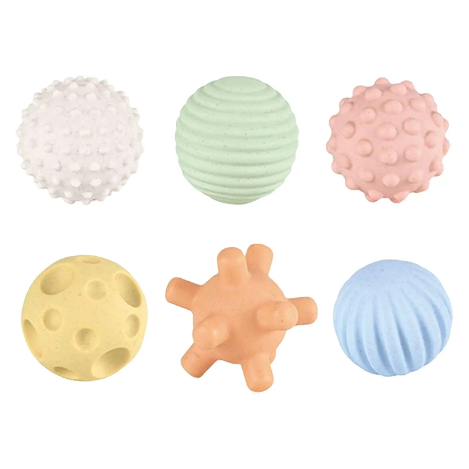 

6Pcs Soft Sensory Toy Balls Montessori Infant Toy Baby Bath Toy Grasp Toy for Game Party Swimming Pool Beach 6 to 12 Months