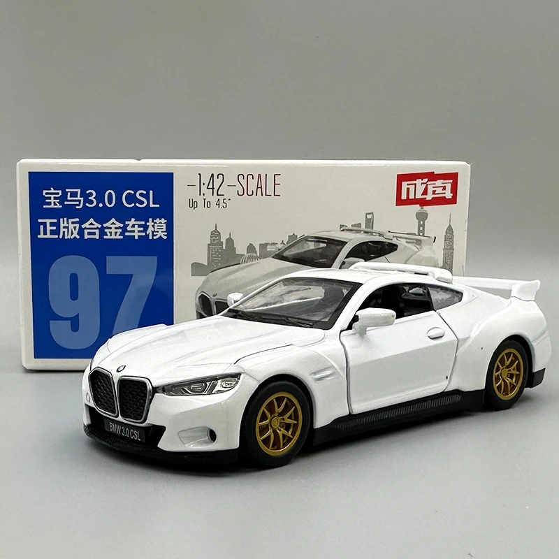 1:47 BMW I7 1:42 BMW CSL 3.0 Alloy Car Diecasts & Toy Vehicles Car Model Miniature Scale Model Car Toy For Children 2