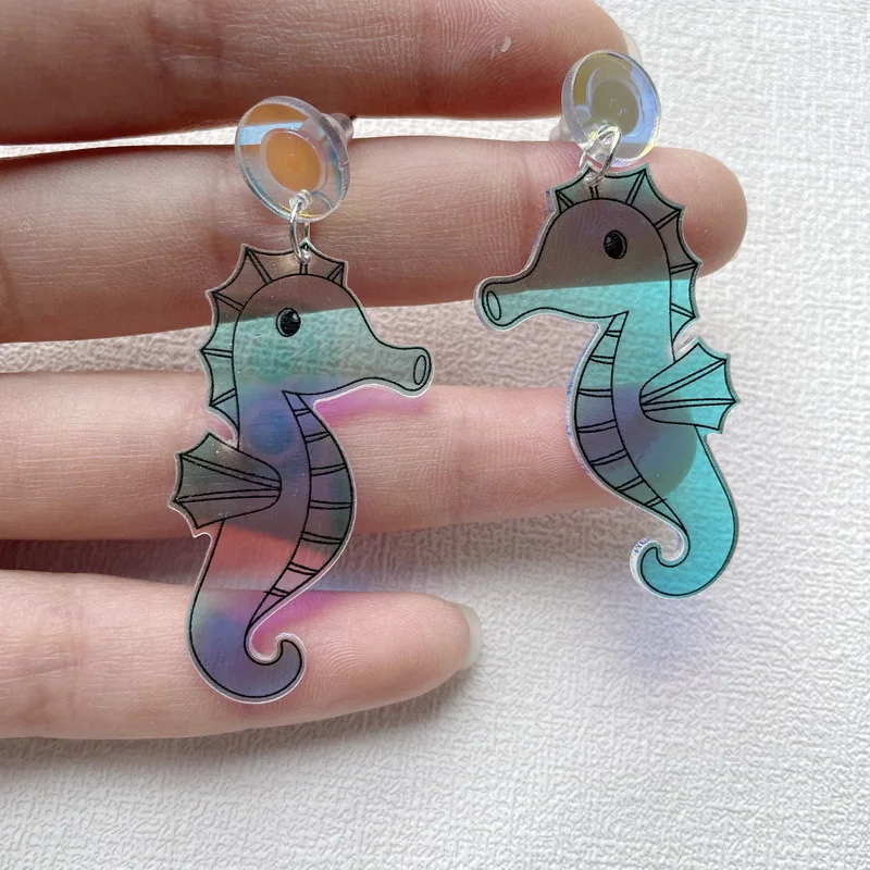 Acrylic Seahorses Earrings, Octopus Earrings Women