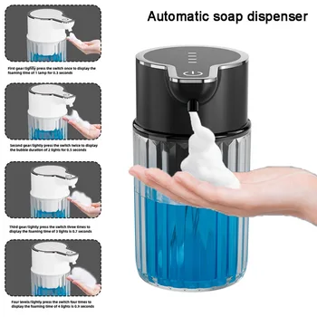Dispenser automatico di sapone da 350 ml Dispenser schiumogeno touchless Dispenser disinfettante per le mani liquido a induzione automatica ricaricabile tramite USB 1
