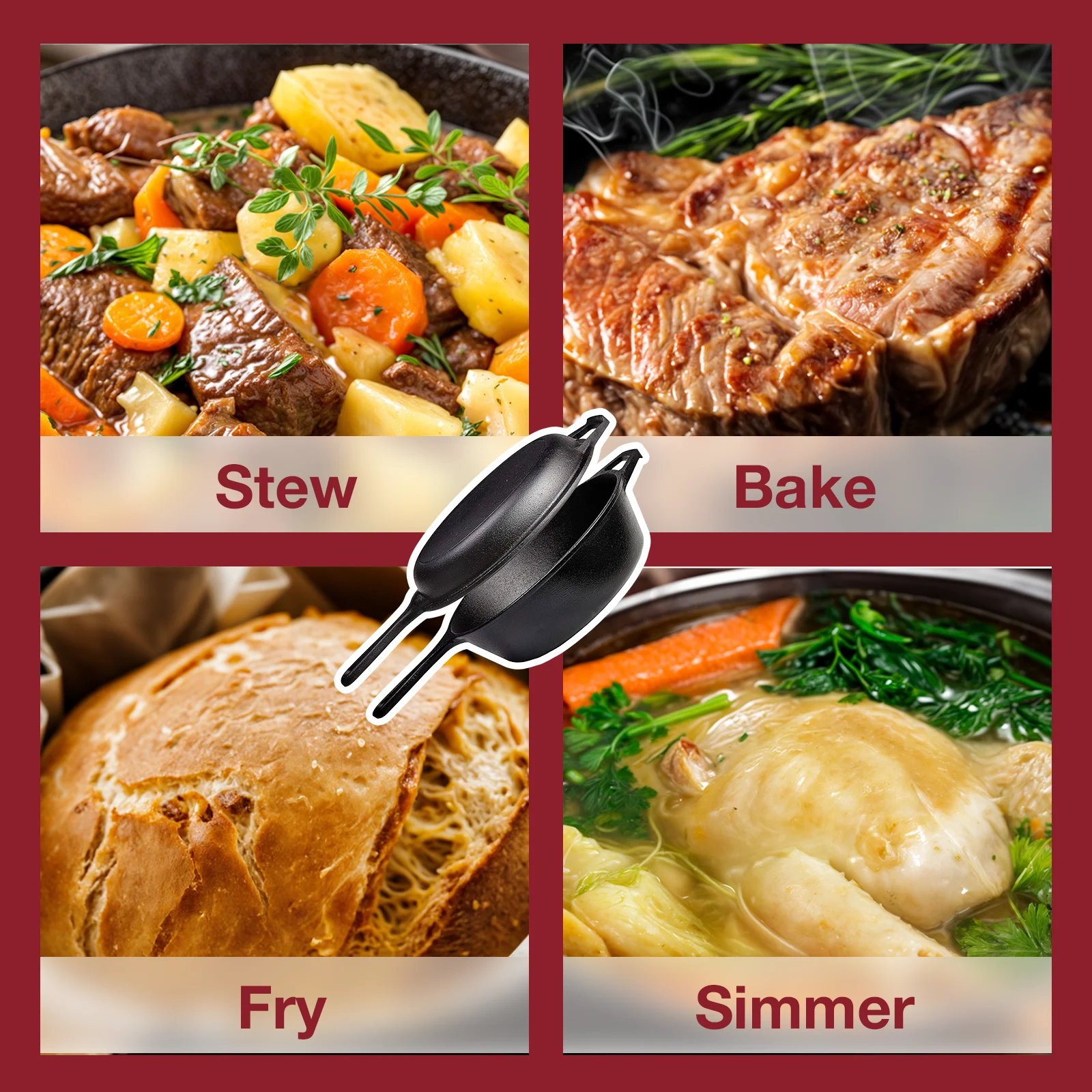 Cast Iron Dutch Oven & Skillet 4