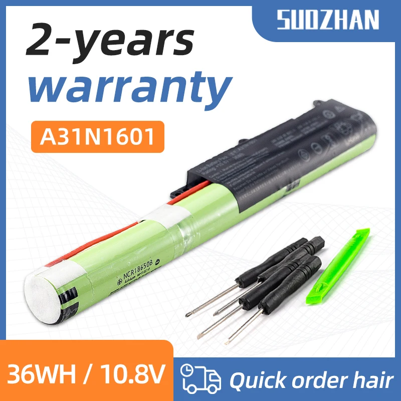 

SUOZHAN A31N1601 3200mAh Battery for ASUS F541UA R541UA R541UJ R541UV X541SA X541SC X541U X541S X541U X541UA X541UV A31LP4Q