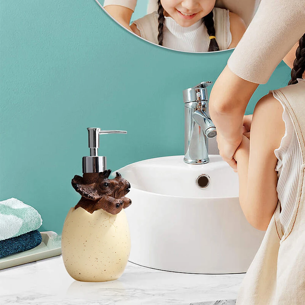 Cute Dinosaur Sub-Bottling Container Press Type Portable Shampoo Sub Bottling Reusable Prevent Leakage for Cosmetics Detergents 4