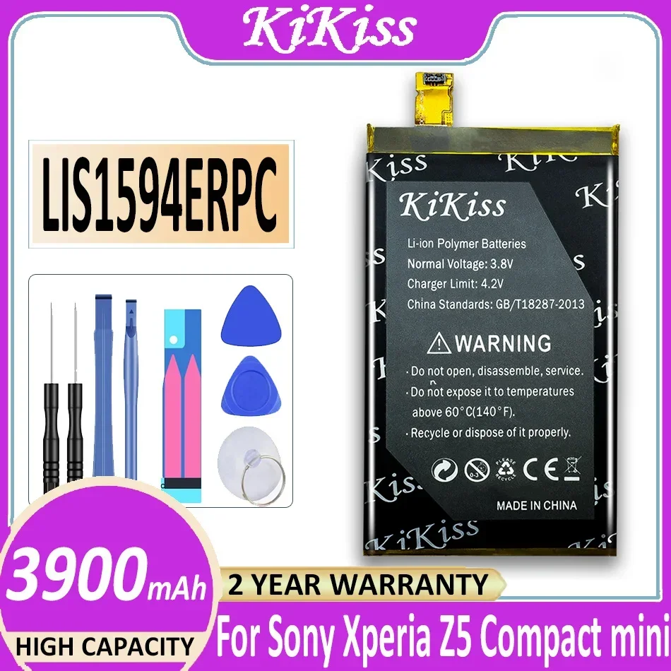 Batteria Kikiss Lis1594Erpc 3900Mah Per Sony Xperia Z5 Compact Mini Z5C E5823 E6883 E6653 E65/Xa Ultra C6 F3216 F3215 F5321 Xmini