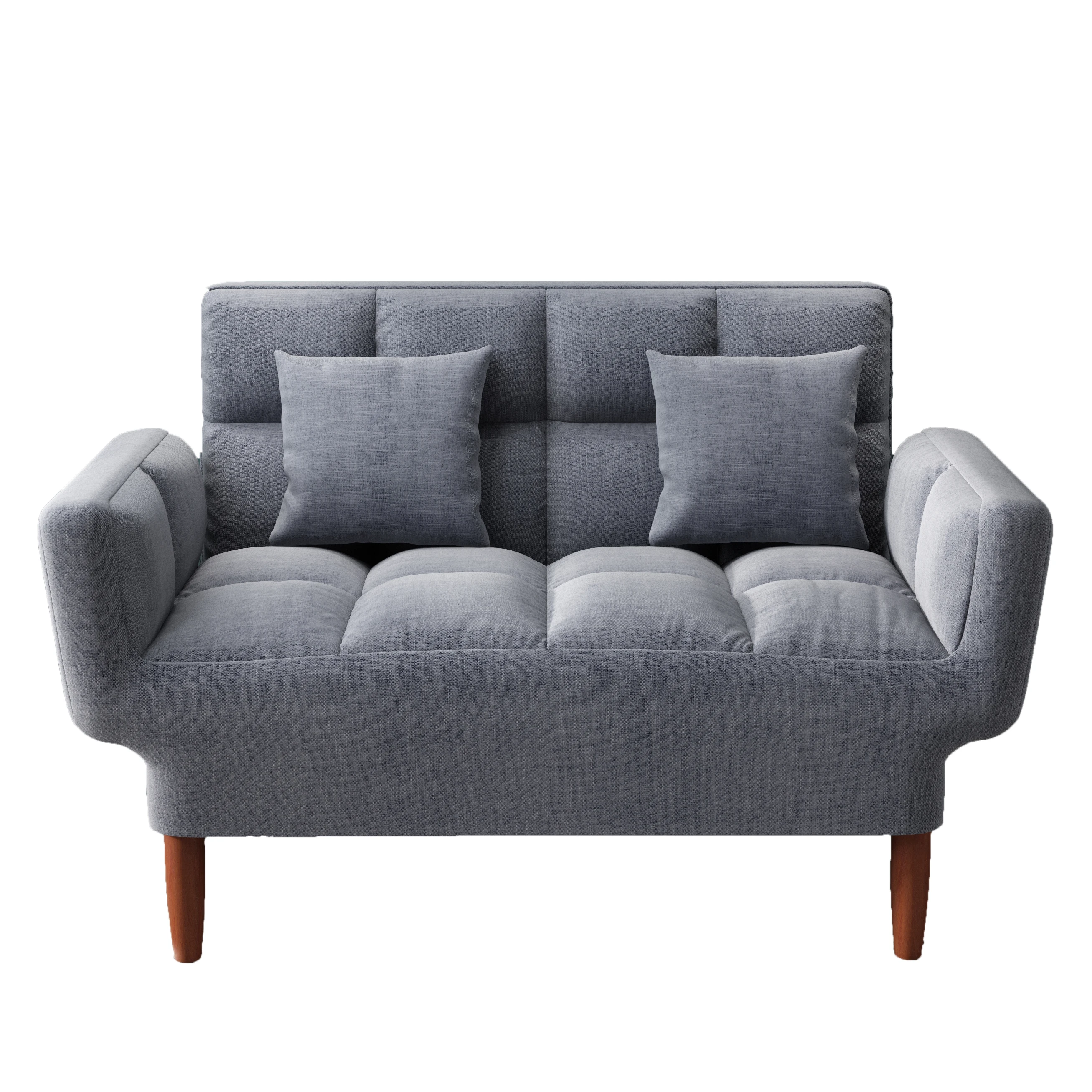 

Modern Armchair Sofa Bed 5 Angle Adjustable Reclining Back and Arm Living Room Furniture Home Small Double Sofa Couch Recliner