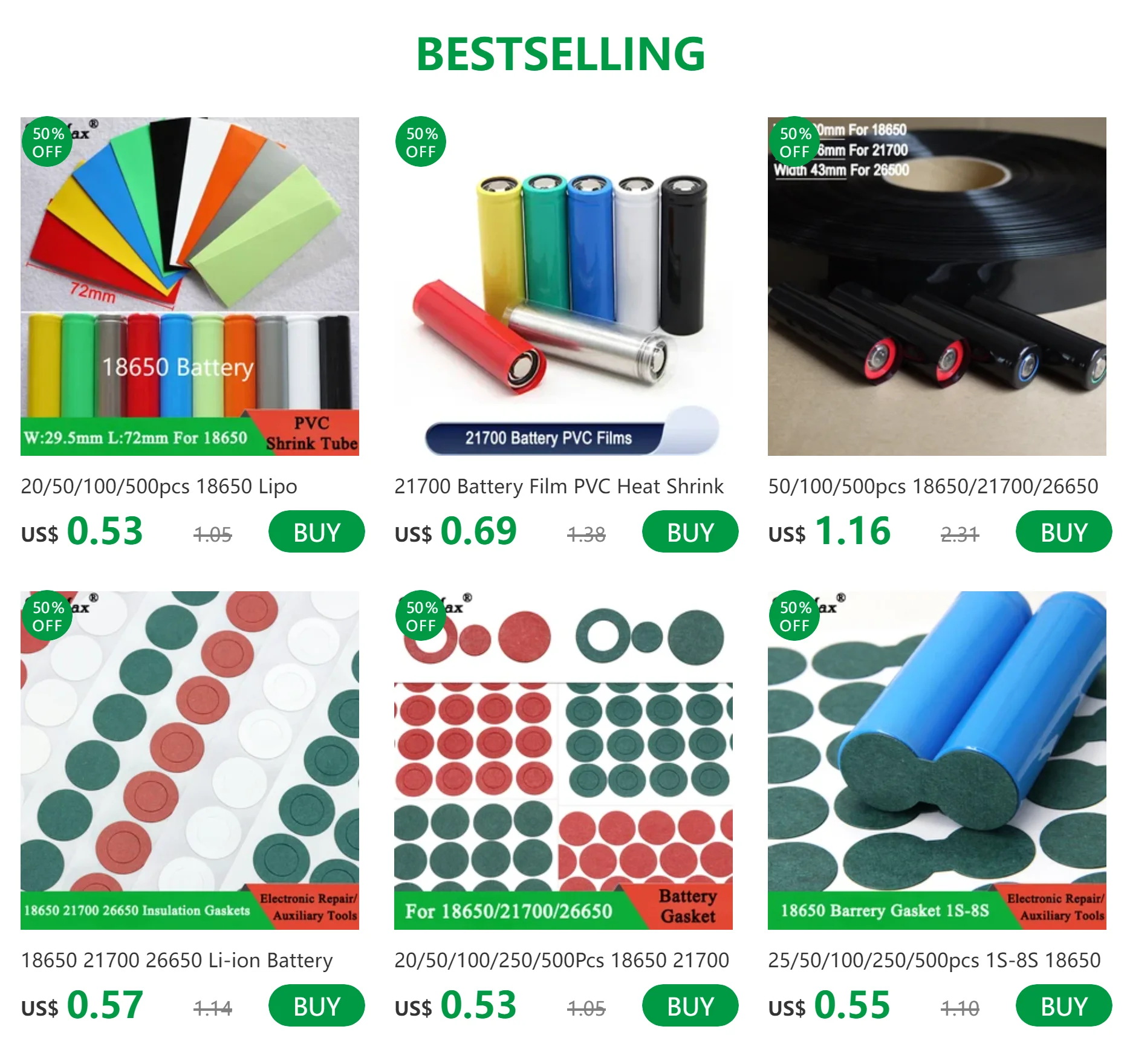 Description Picture 2 of item18650 21700 26650 Li-ion Battery Insulation Gasket Pack Cell Barley Adhesive Paper Glue Fish Electrode Insulated Pads