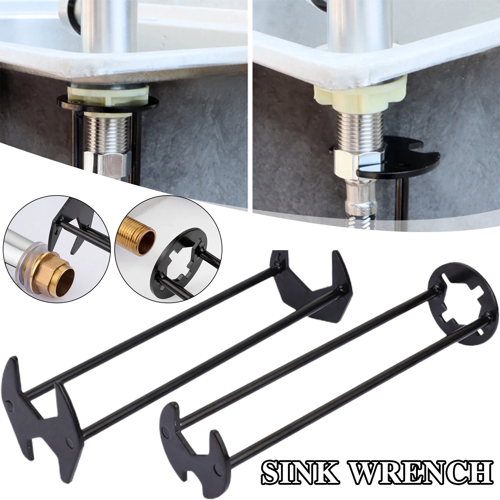 Carbon Steel Sink Wrench Multifunctional Faucet Water Pipe Nuts