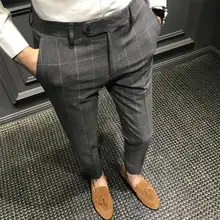 

Men Suit Pants Plain Straight Slim Business Men Trousers for Work