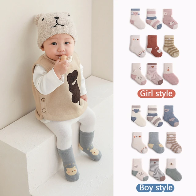 Chaussette Enfant Coton - Lot de 12 Paires - Chaussettes Garçon  Confortables et Douces