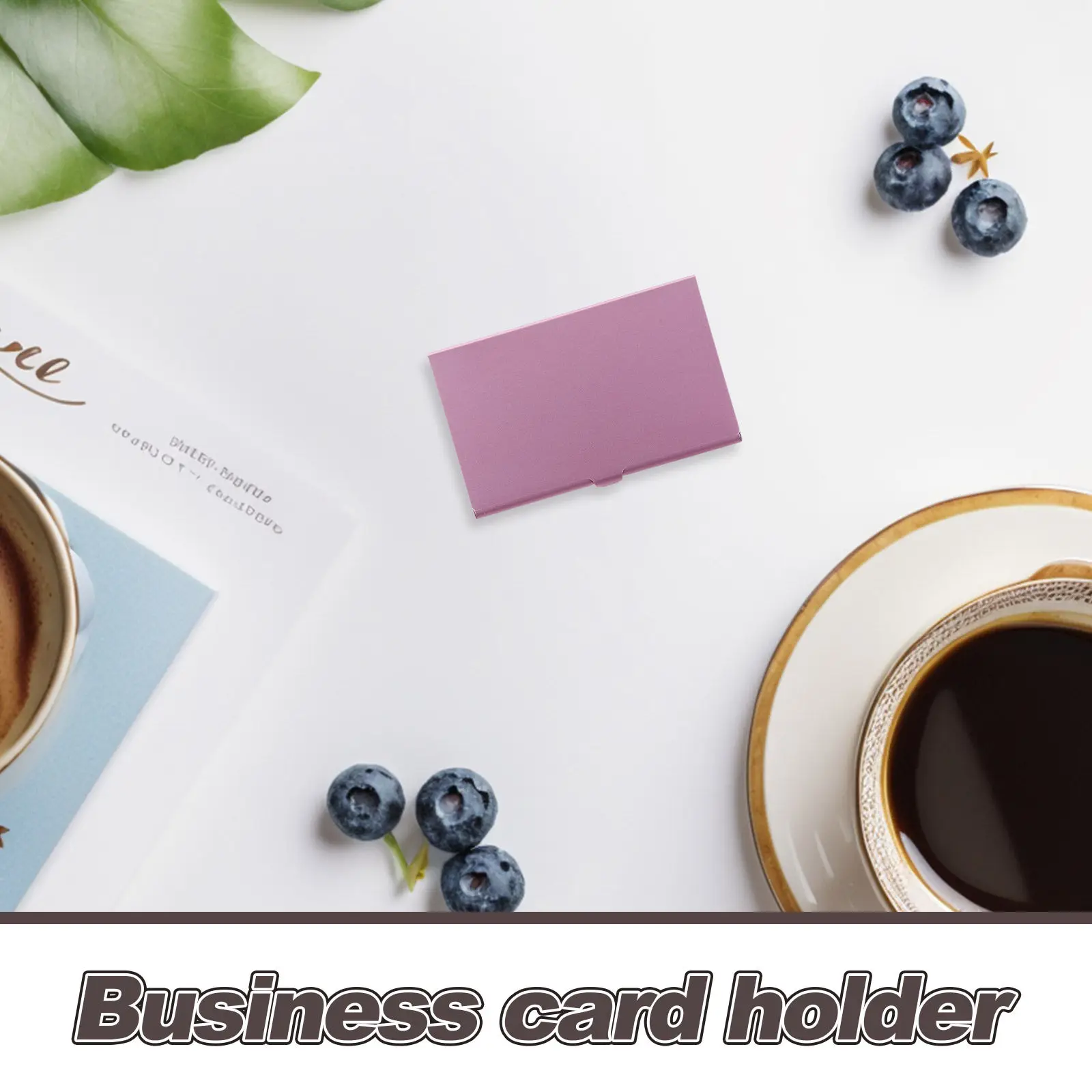 2Pcs 알루미늄 합금 명함 홀더 여성용 방수 방진 금속 카드 케이스 비즈니스 네트워킹 여행 데스크 지갑