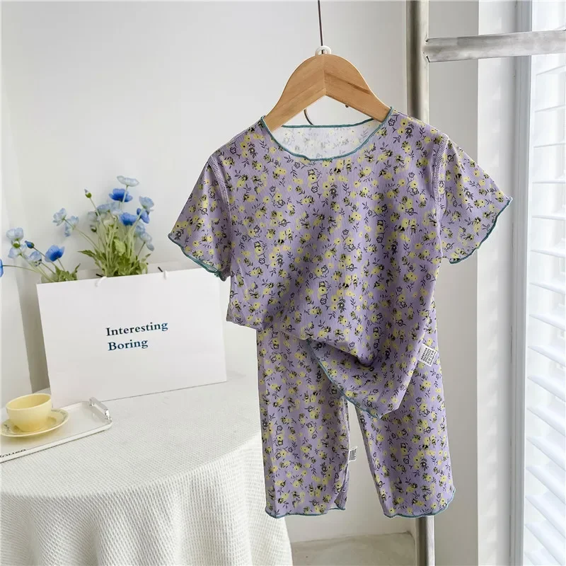 Girls Floral Loungewear Two-Piece Set 6