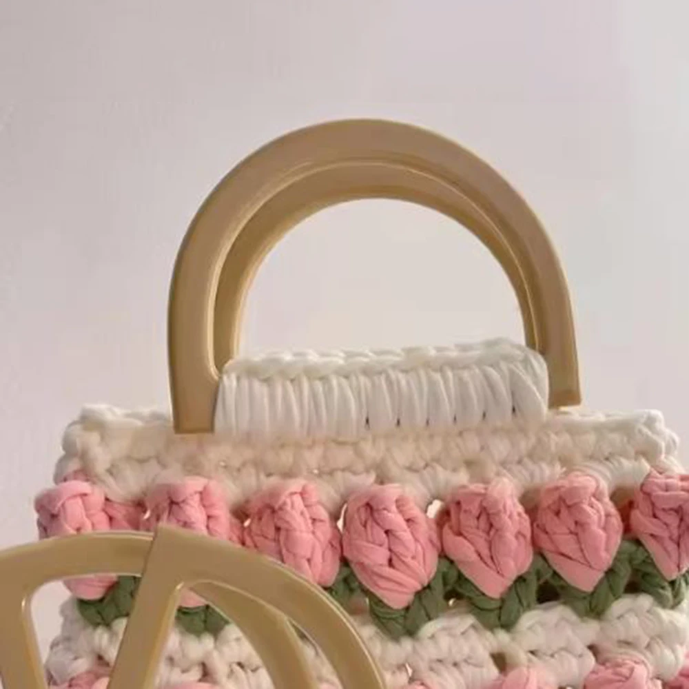 3개 니트 가방 손잡이, 수제 니트 가방 바닥, 실 가방 및 지갑 제작 액세서리, 니트 가방, 수제 가방 DIY 액세서리에 적합 S004207