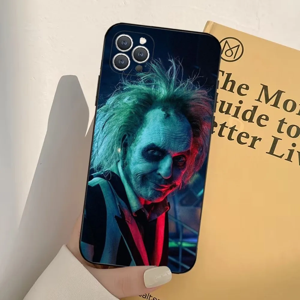 thumbnail image 1 of B-Beetlejuice 2 Phone Case For iPhone 16,15,14,13,12,11,Pro,X,XS,Max,XR,Plus,Mini Soft Black Cover, 1 of 5