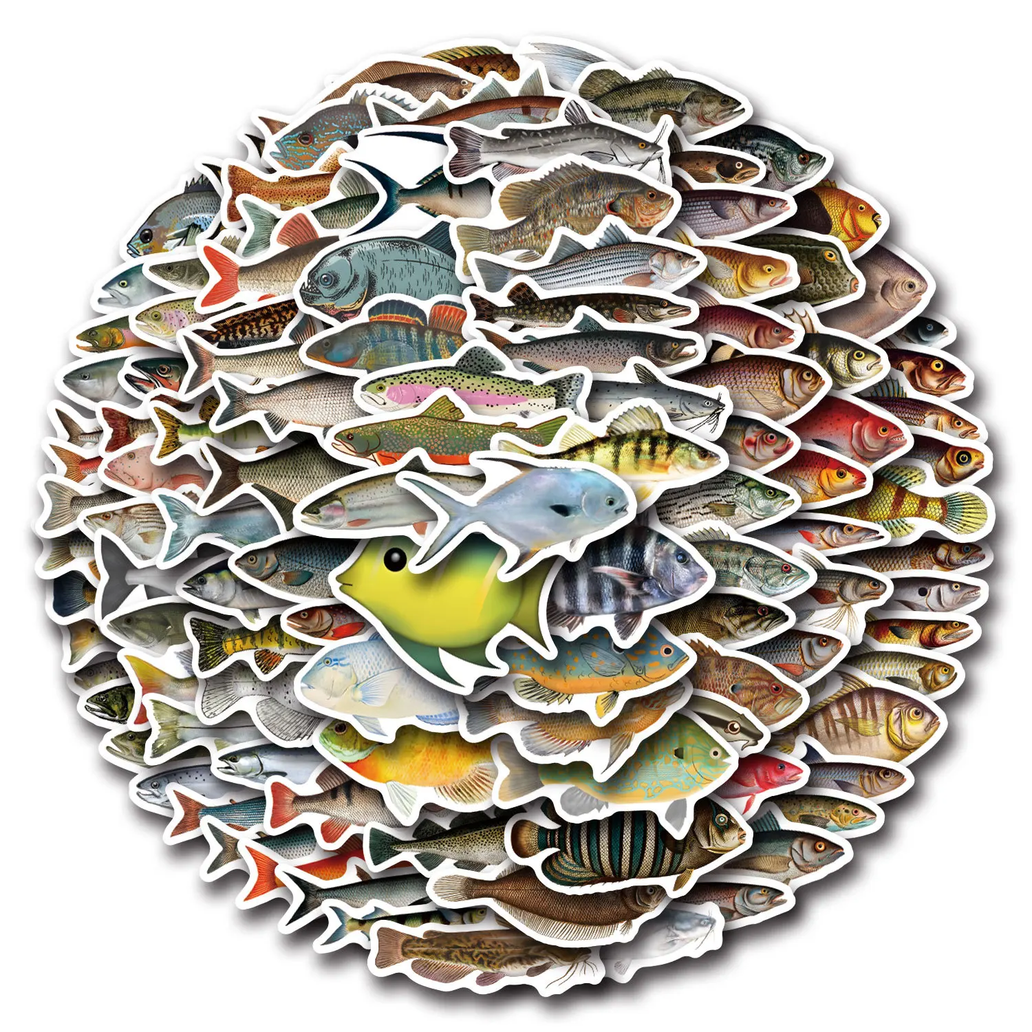 Cartoon Fish Graffiti Sticker 110pcs for Suitcase Water Cup Computer
