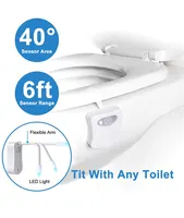 Mini Kawayi Human Infrared Sensing Light LED Night Light Stick Toilet 16/8 Color Bathroom Colorful Motion Sensing Night Light 2