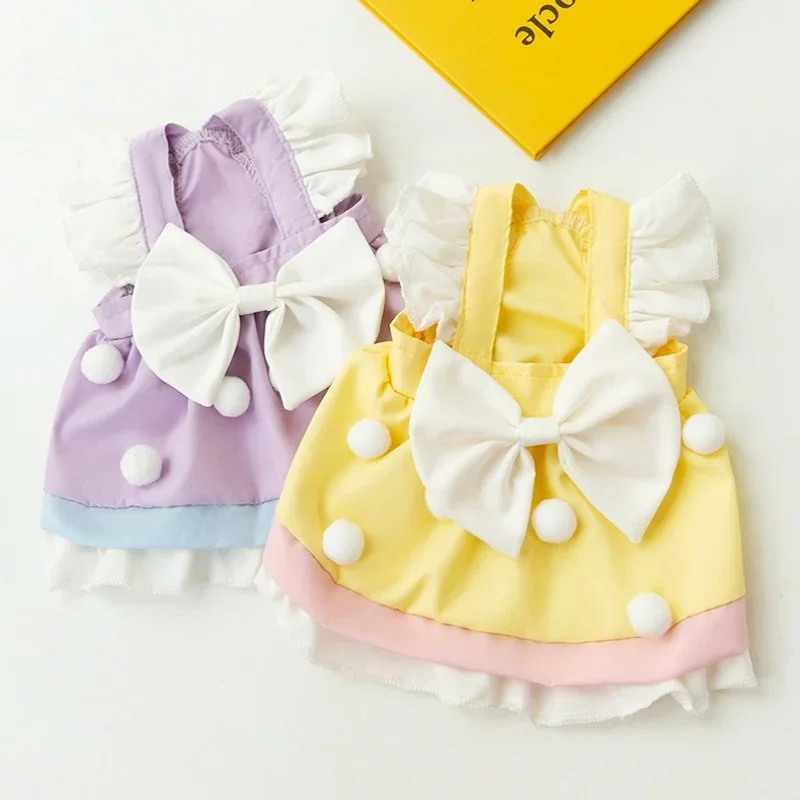 Cute Summer Dog Princess Dress with Bow