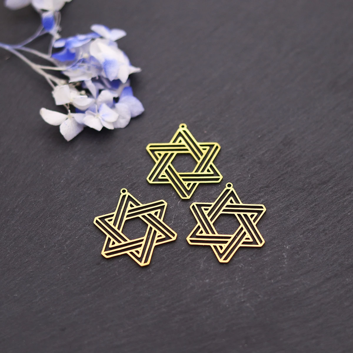 3pcs 참 스테인레스 스틸 잠자리 연꽃 하트 스타 고양이 DIY 펜던트 귀걸이 팔찌 수제 보석 만들기 용품