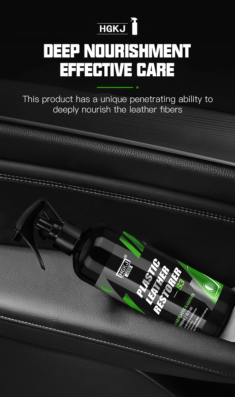 S3 Car Plastic Restorer Polish for Interior Exterior Trim Long-lasting Cleaner Agent Hydrophobic Coating Car Chemicals  HGKJ cleaning leather seats