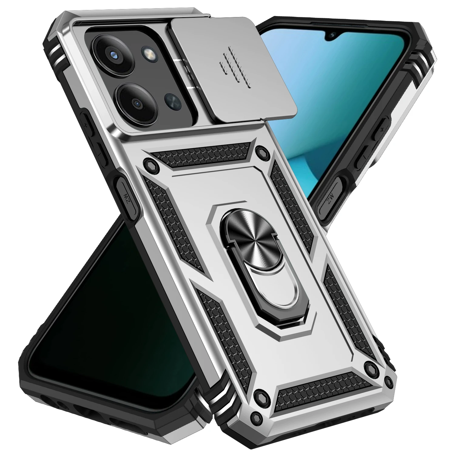 Ring Stand Sliding Cover with Camera Protection - European Edition