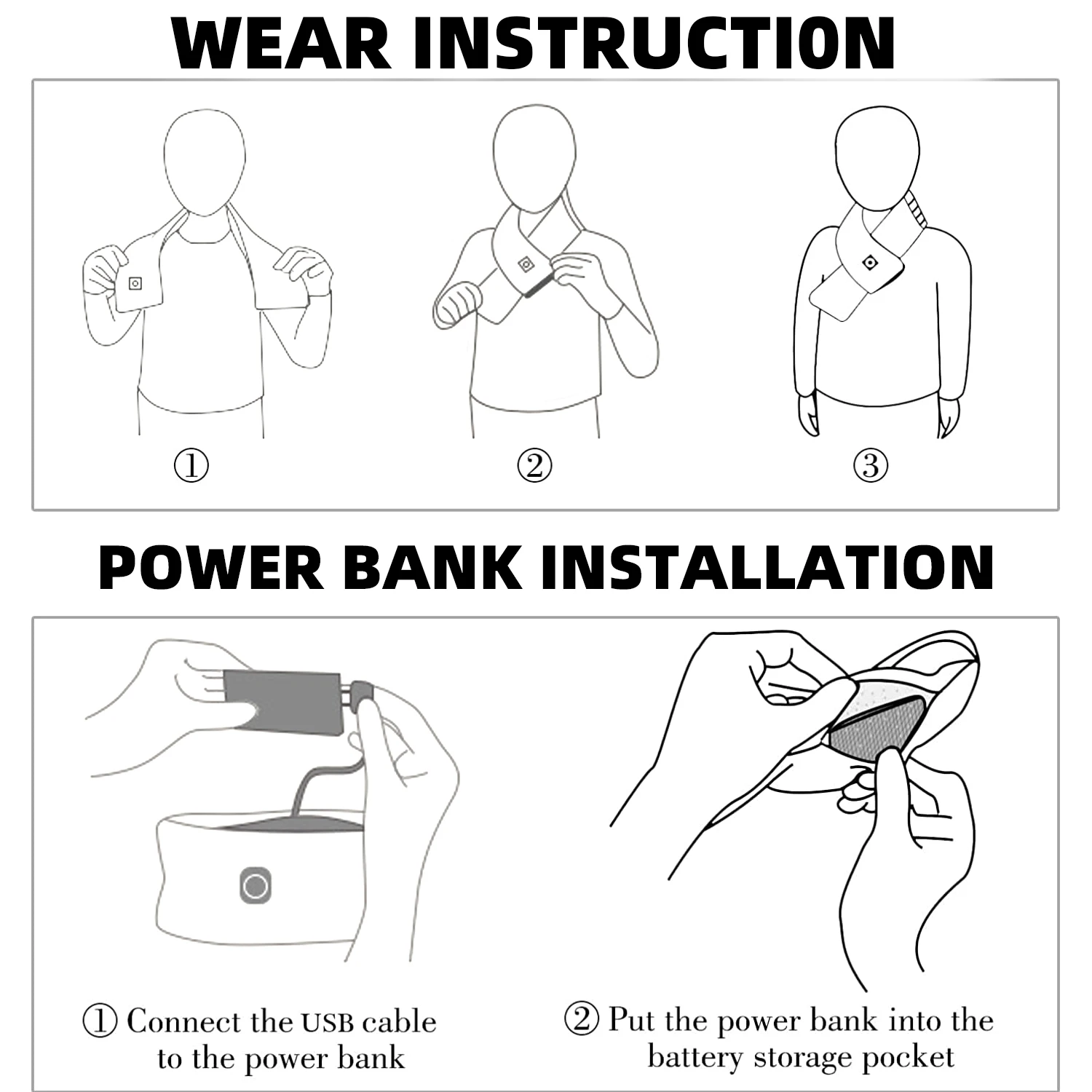 Рисунок 6 - Шарф унисекс с подогревом и USB