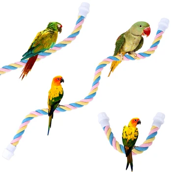 Flexible Bird Stand Toy Hanging Braided Bird Chew Rope Curved Bird Stand Perch Cage Toy Parrots.jpg